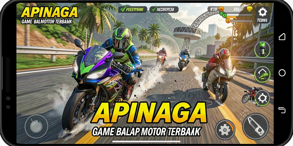 Tampilan seru balapan motor di APINAGA.