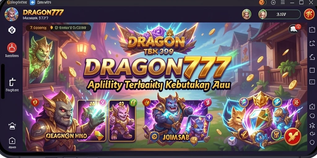 Tampilan utama DRAGON777 yang memudahkan pengguna dalam mengakses fitur-fitur Utility
