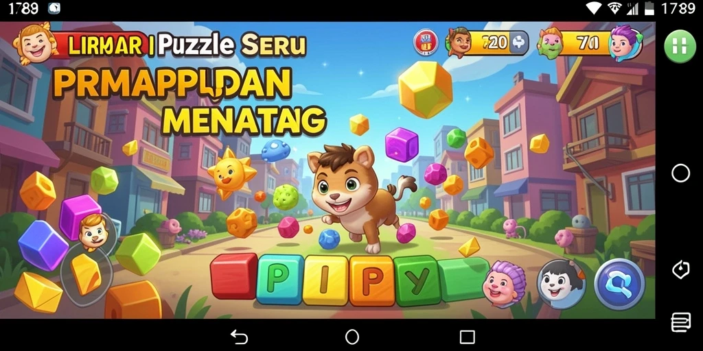 Screenshot LI789 menunjukkan gameplay Puzzle yang mendebarkan dan menantang.
