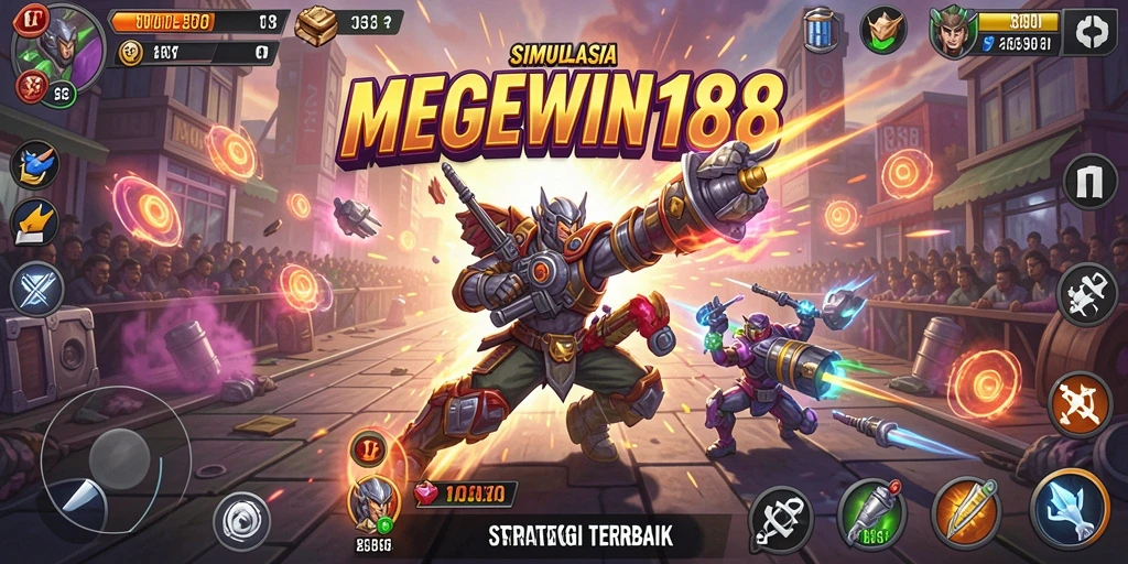 Screenshot gameplay MEGEWIN188 yang menunjukkan misi yang menantang dan grafis menarik.