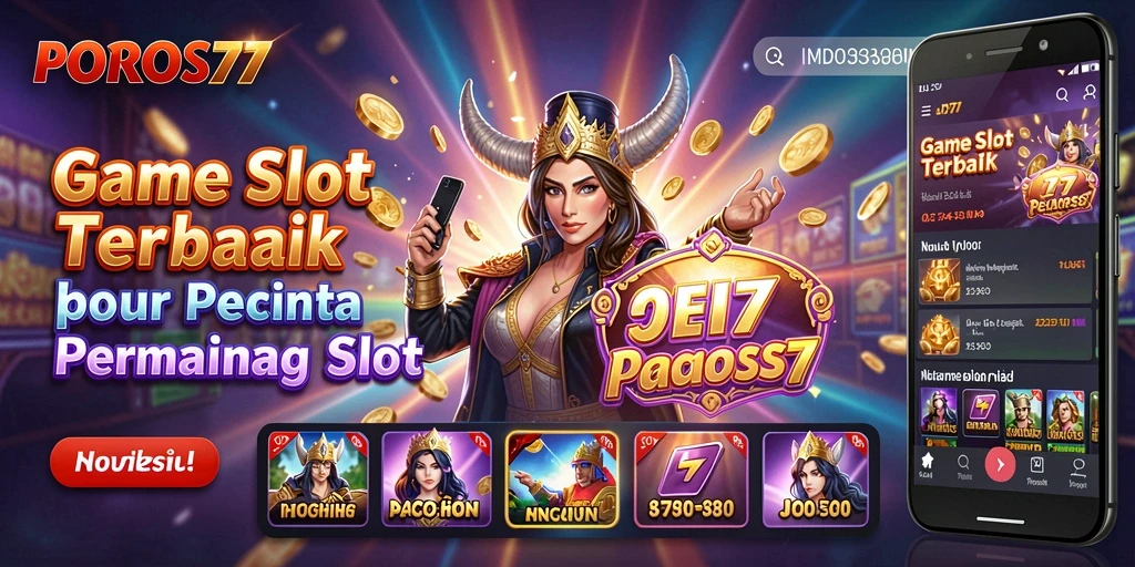 Screenshot gameplay POROS77 menampilkan gulungan dengan simbol slot yang berwarna-warni.
