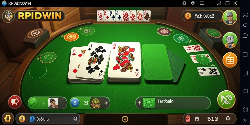 Screenshot gameplay RPIDWIN yang menampilkan aksi seru permainan Gaple.