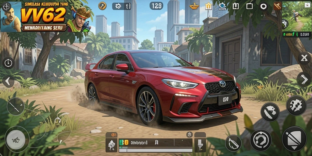 Tampilan menarik dari gameplay <strong>VV62</strong> dengan berbagai aktivitas simulasi.